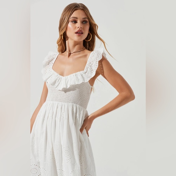 ASTR White Cottage Maxi Dress - Picture 2 of 7